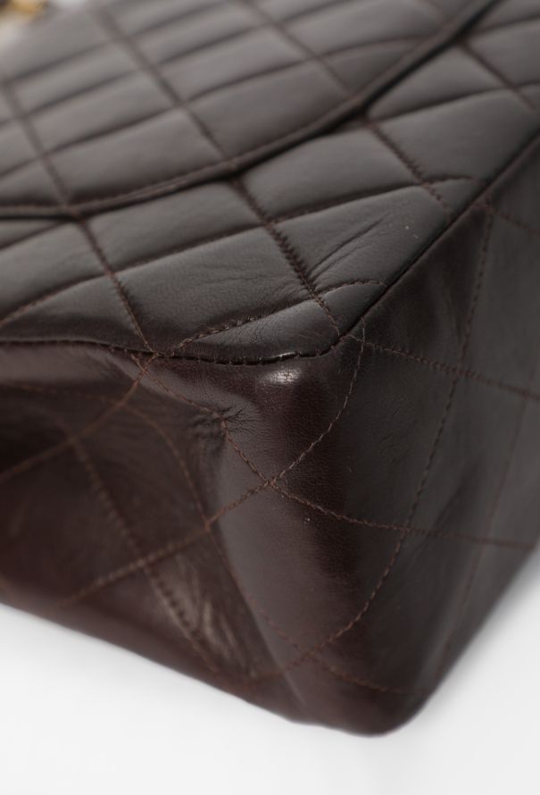 Chanel Chocolate Brown Jumbo Timeless Flap Bag - 12