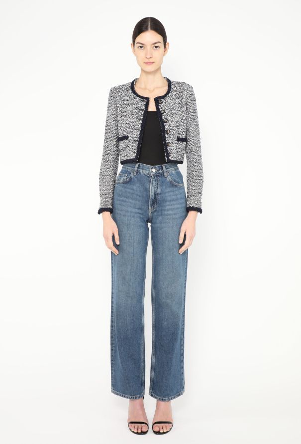 Chanel RARE S/S 1995 Cropped Bouclé 'CC' Jacket - 4