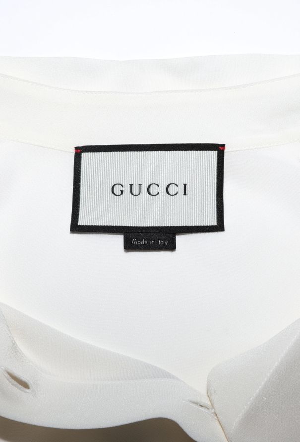 Gucci Pearl Button Lavallière Blouse - 6