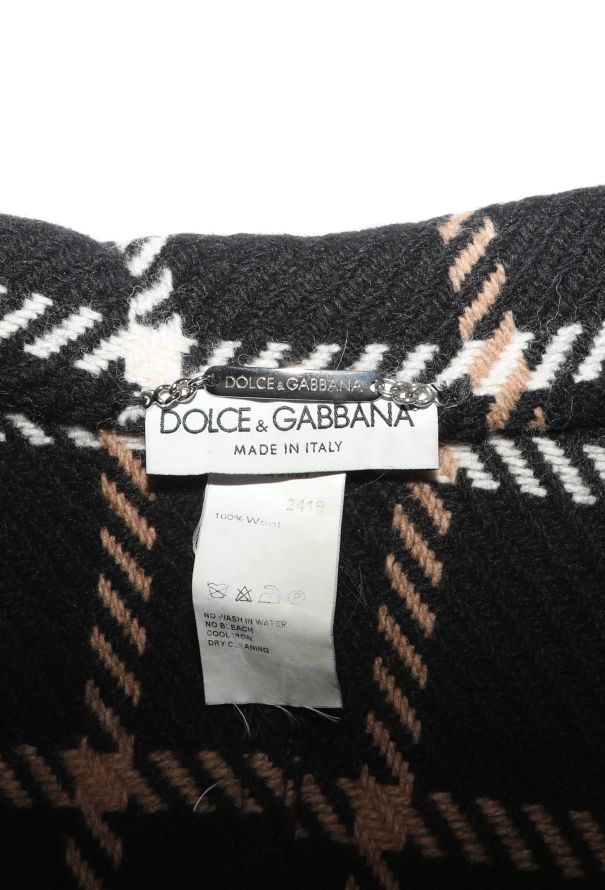 Dolce & Gabbana 1995 Checkered Belted Coat - 6