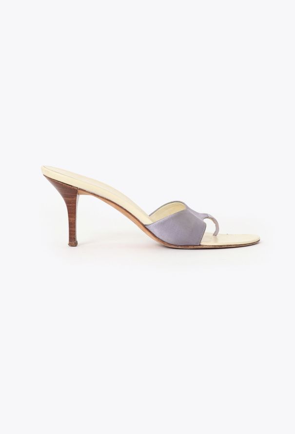 Helmut Lang Early 2000s Satin Thong Sandals - 1