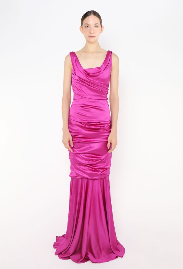 Dolce & Gabbana Late '90s Draped Charmeuse Gown - 2