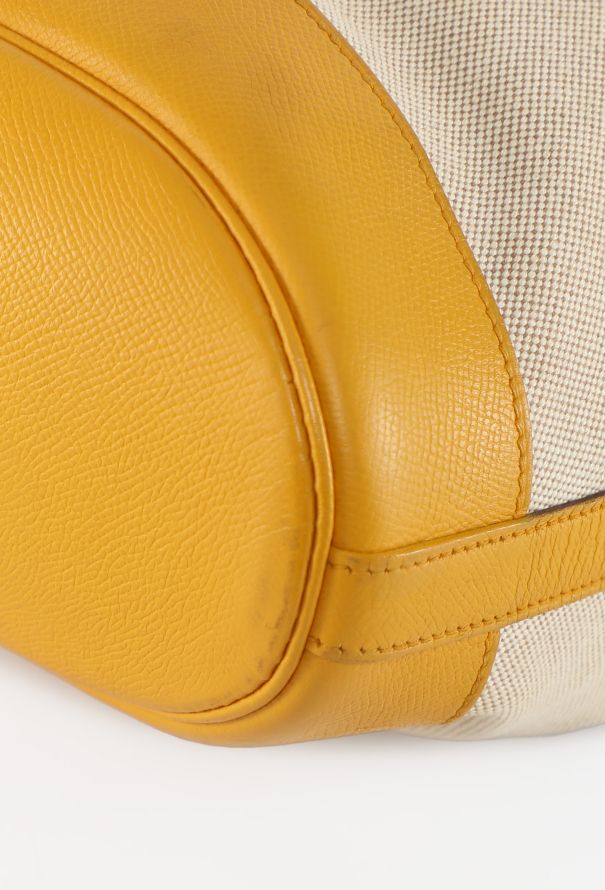 Hermès '90s Toile H & Jaune d'Or Courchevel Market Bag - 10