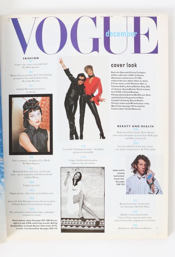 VOGUE UK December 1992 Rock & Roll Issue - 3 VOGUE UK December 1992 Rock & Roll Issue - 3