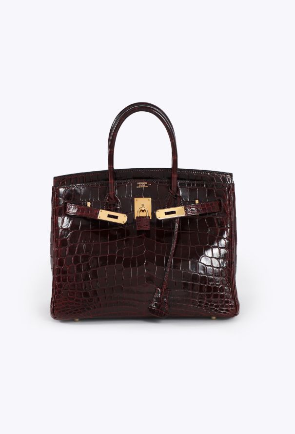 Hermès Exquisite Shiny Bordeaux Niloticus Birkin 30 - 2 Hermès Exquisite Shiny Bordeaux Niloticus Birkin 30 - 2