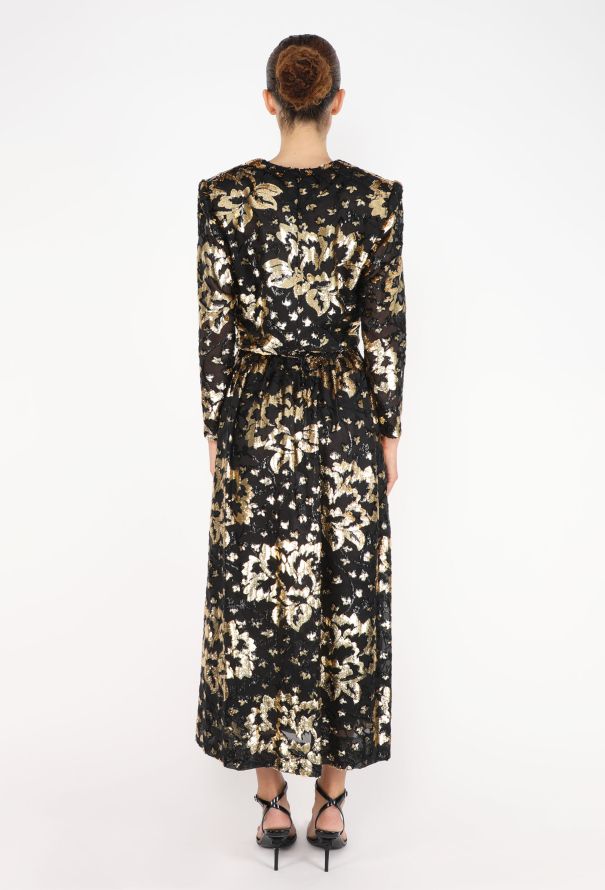 Givenchy Vintage Brocade Velvet Bustier Dress - 4
