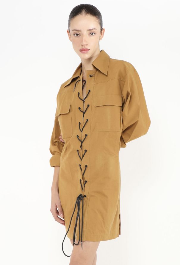 Saint Laurent 1990 Lace-Up Saharan Tunic - 3