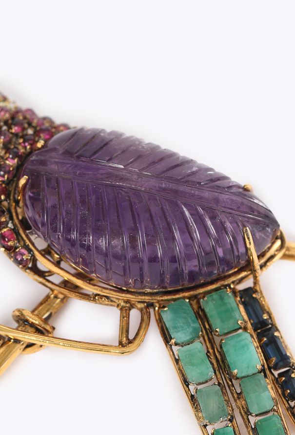 Iradj Moini Embellished Parrot Brooch, 1990s - 7