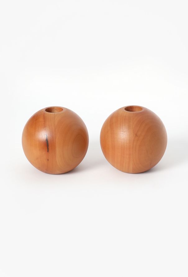 Hermès '70s Bottega Ghianda Candle Holders - 1