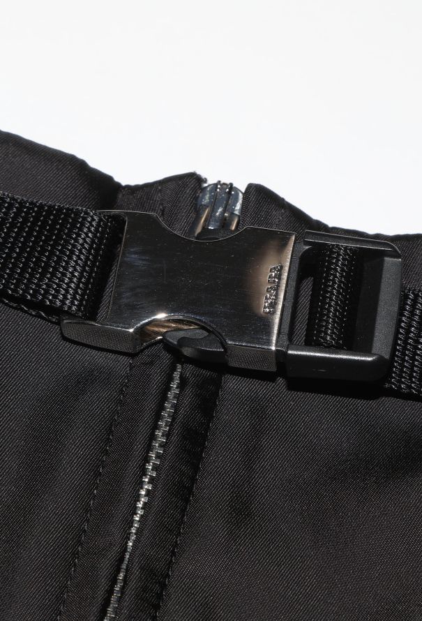 Prada 2020 Re-Nylon Peplum Buckle Belt - 6