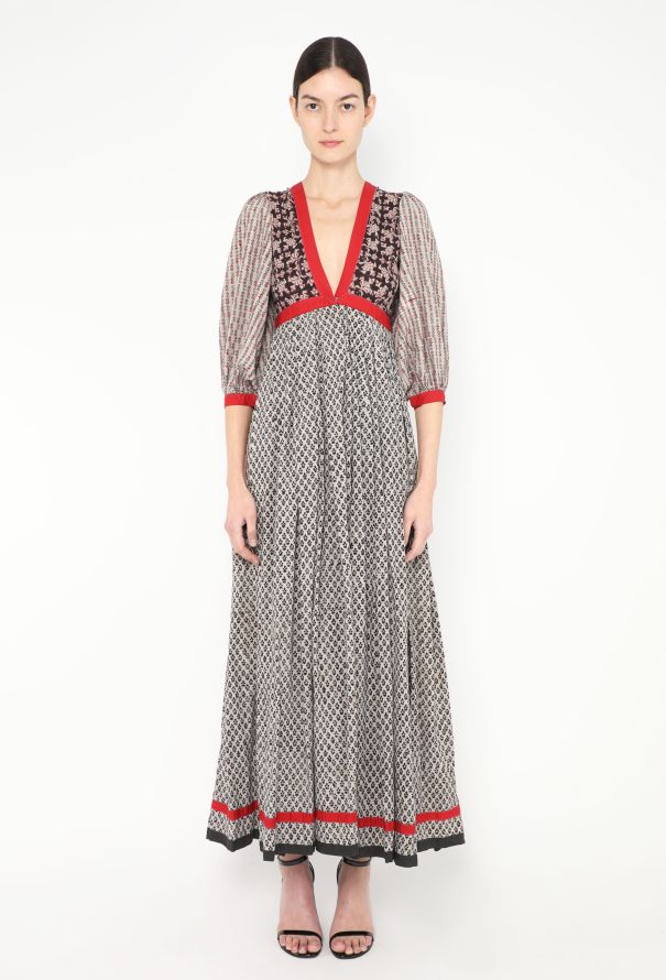 World Treasures Vintage Block Print Floral Dress - 3