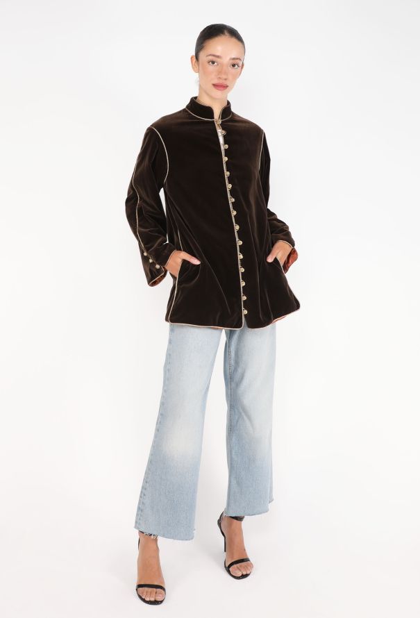 Saint Laurent 'Ballets Russes' Velvet Lamé Jacket, F/W 1976 - 4