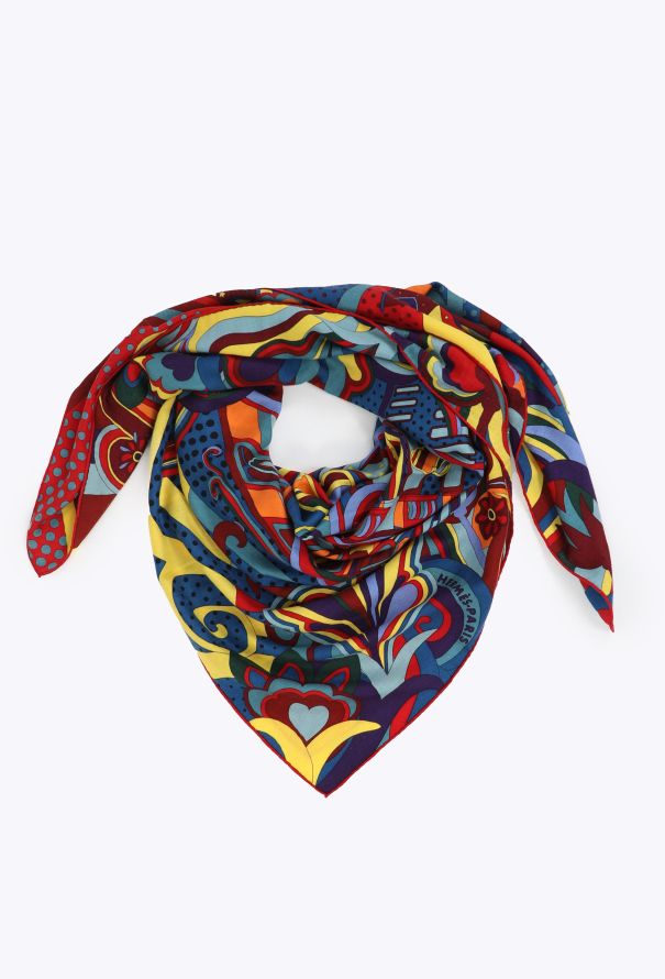 Hermès 2019 'Faubourg Rainbow' Cashmere 140cm Shawl - 4