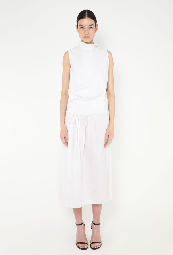 Balenciaga Vintage Le Dix Ruched Cotton Dress - 1