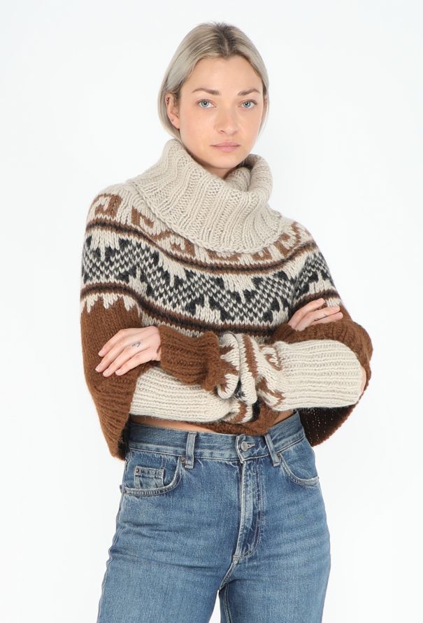 Hermès 2006 Alpaga Knit Poncho & Arm Warmers - 5