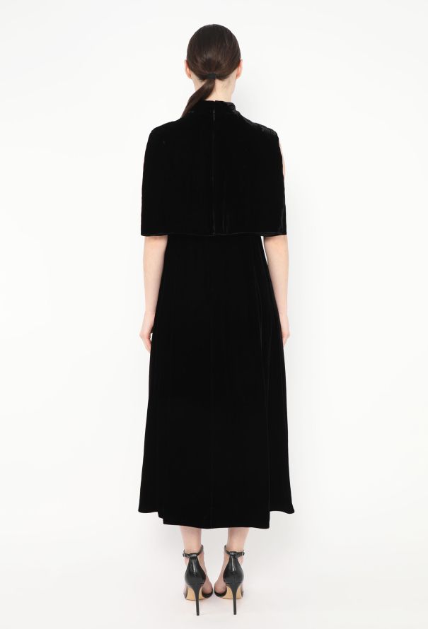 Valentino F/W 2015 Velvet Capelet Dress - 5 Valentino F/W 2015 Velvet Capelet Dress - 5