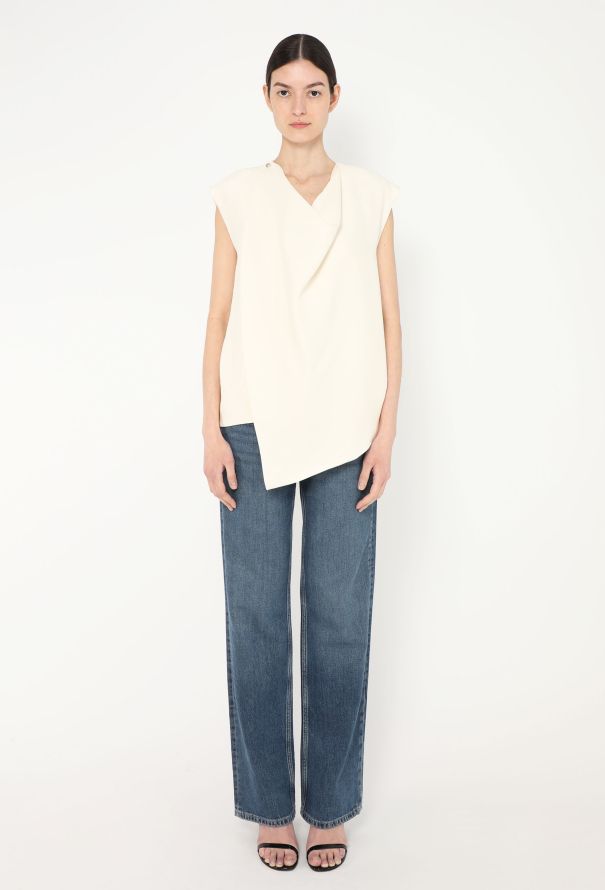 Céline Asymmetrical Draped Wrap Top - 2 Céline Asymmetrical Draped Wrap Top - 2