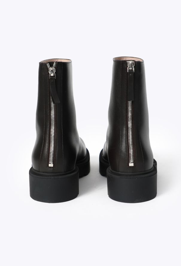 The Row F/W 2025 Nobilis Leather Ankle Boots - 5