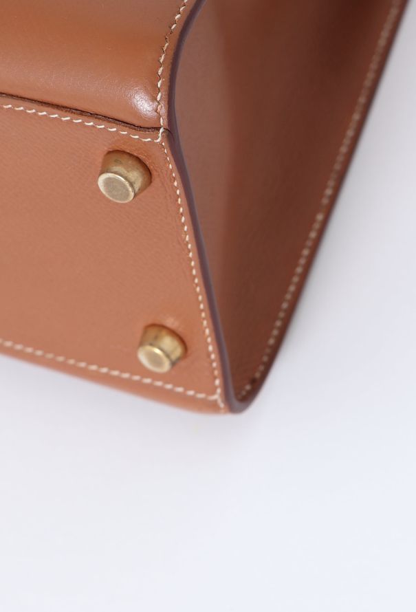 Hermès '90s Gold Smooth Grain Calf Kelly Sport MM - 7