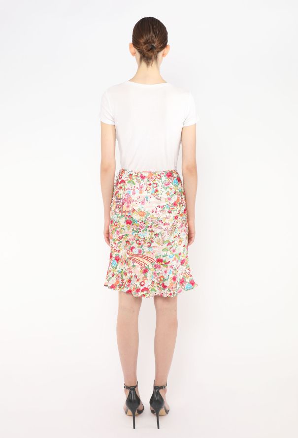 Dior 2002 Silk Jacquard Bias Skirt - 4
