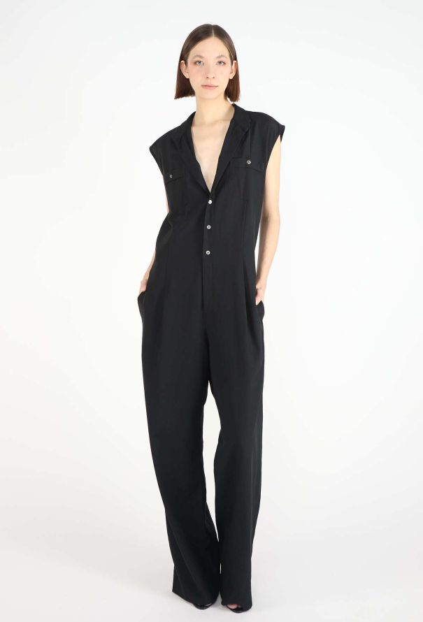 Alexander McQueen Late '90s Sleeveless Cotton Jumpsuit - 3