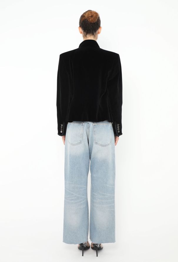 Saint Laurent Tom Ford F/W 2001 Velvet Ruffled Jacket - 7