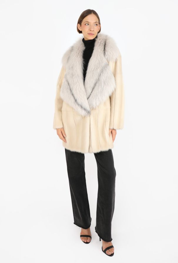Prada Fox Collar Mink Fur Coat, 2011 - 4