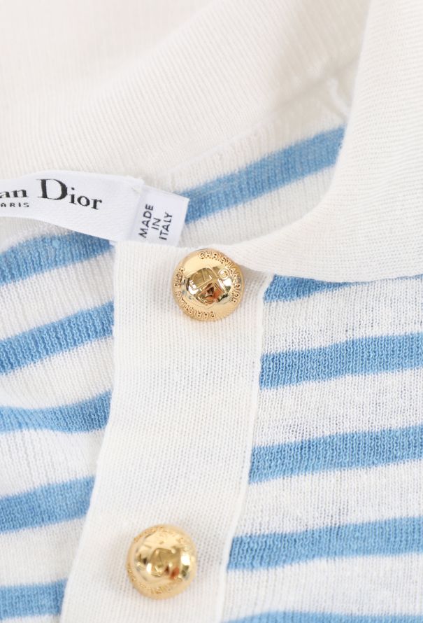 Dior 2022 Striped Knit Polo - 7