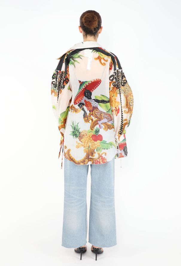 Dior Tropical Embellished Silk Blouse, S/S 1993 - 6