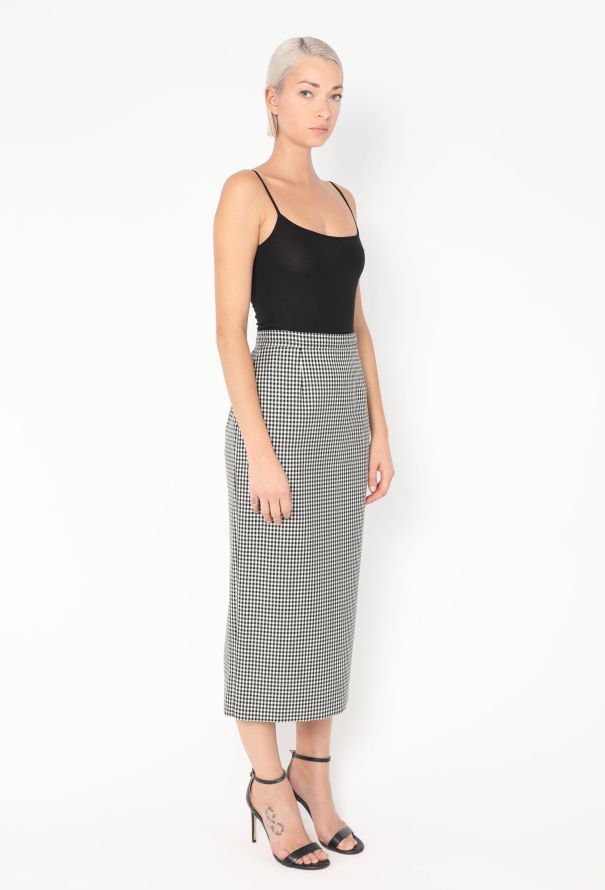 Miu Miu 2016 Checkered Midi Skirt - 3