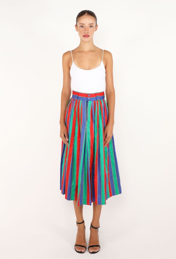 Saint Laurent Vintage Striped Bayadere Skirt - 1