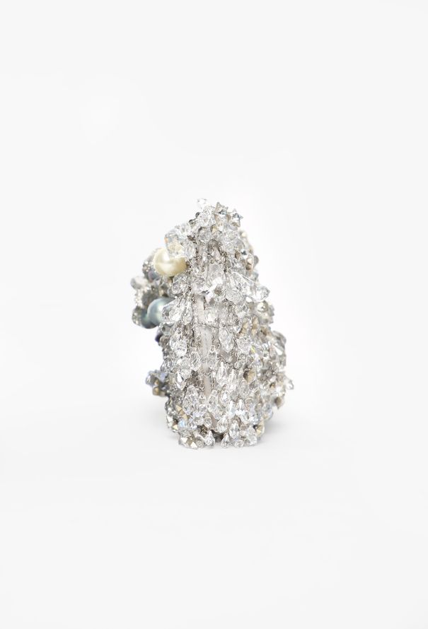 2000s Daniel Swarovski Crystal Evening Chain Clutch - 4