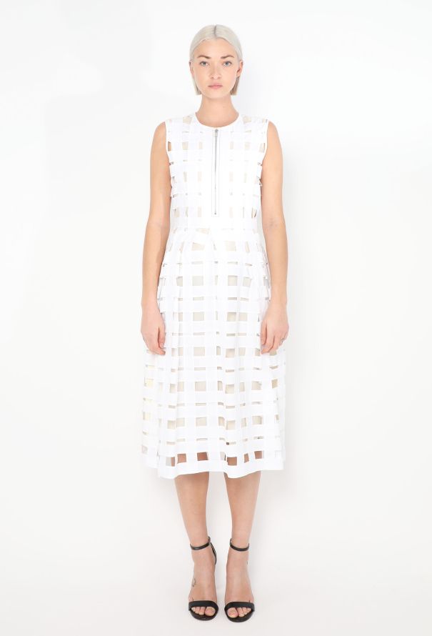 Céline 2015 Cage Overlay Cotton Dress - 3 Céline 2015 Cage Overlay Cotton Dress - 3