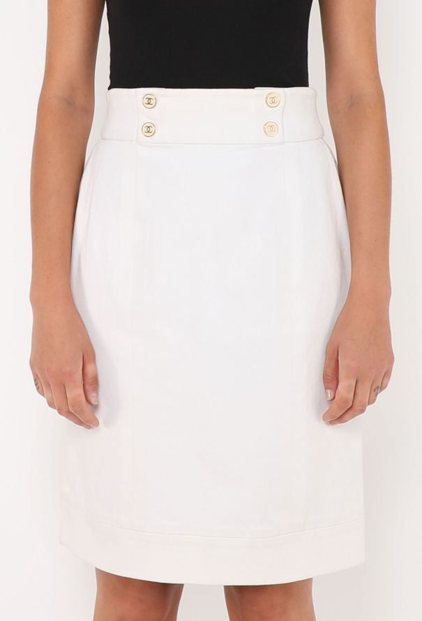 Chanel '90s Denim 'CC' Skirt - 2