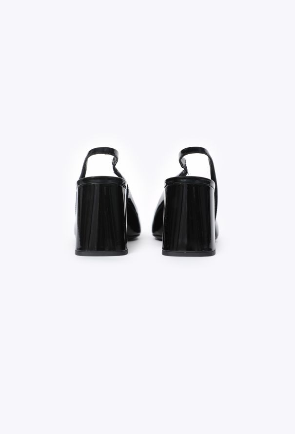 Prada Logo Slingback Patent Heels, 2021 - 4
