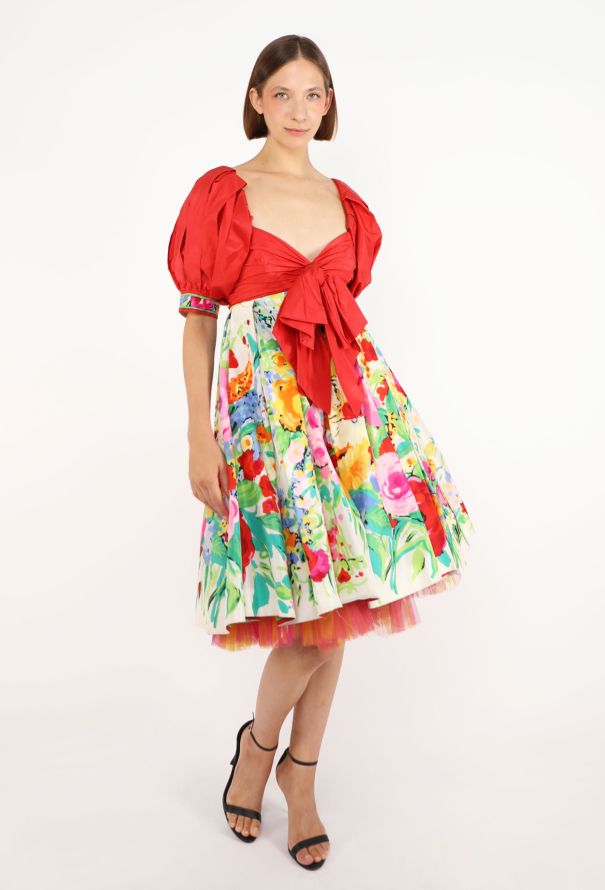 Leonard Floral Tulle Babydoll Dress, 1991 - 1