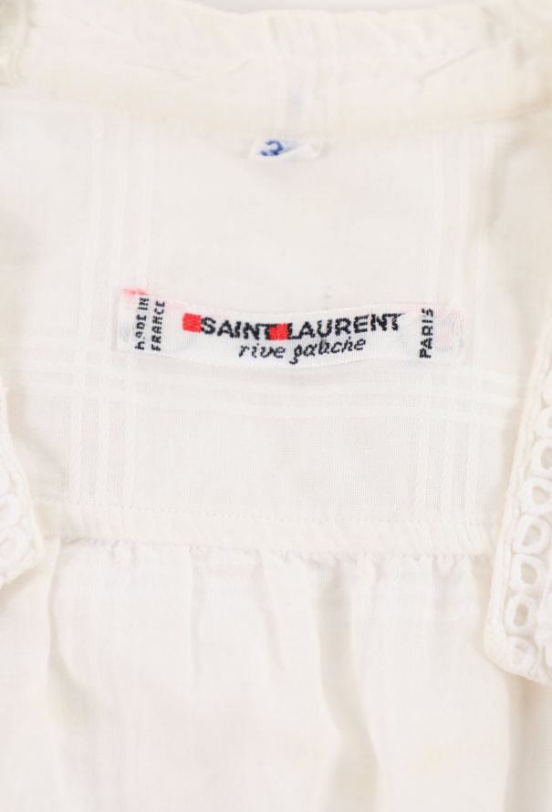 Saint Laurent CAMPAIGN 1977 Lace Peasant Blouse - 6