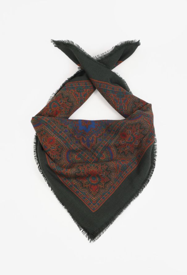Saint Laurent Vintage Paisley Printed Shawl - 2