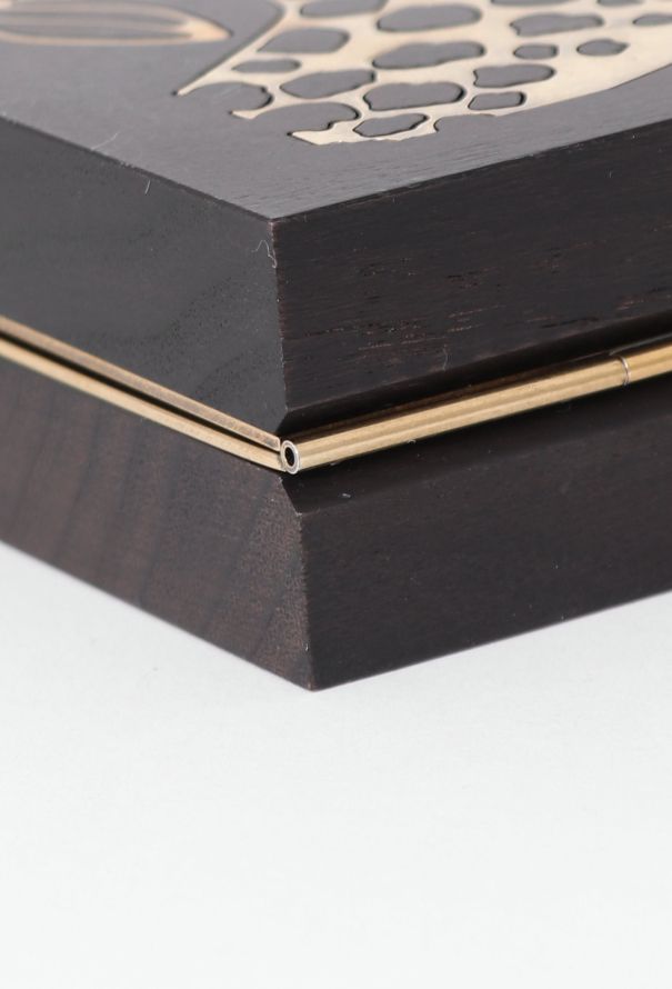 Valentino Cheetah Wood & Metal Minaudière - 10