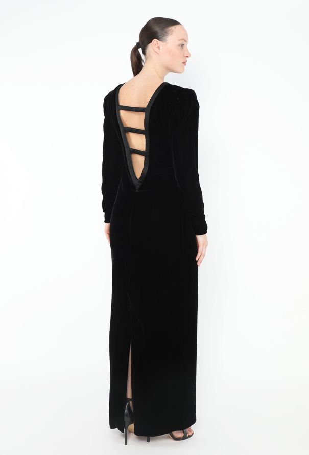 Courrèges '70s Open-Back Velvet Gown - 5