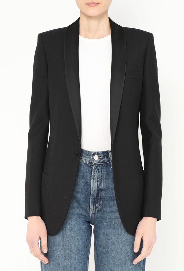Saint Laurent Tailored Shawl Smoking Blazer - 1