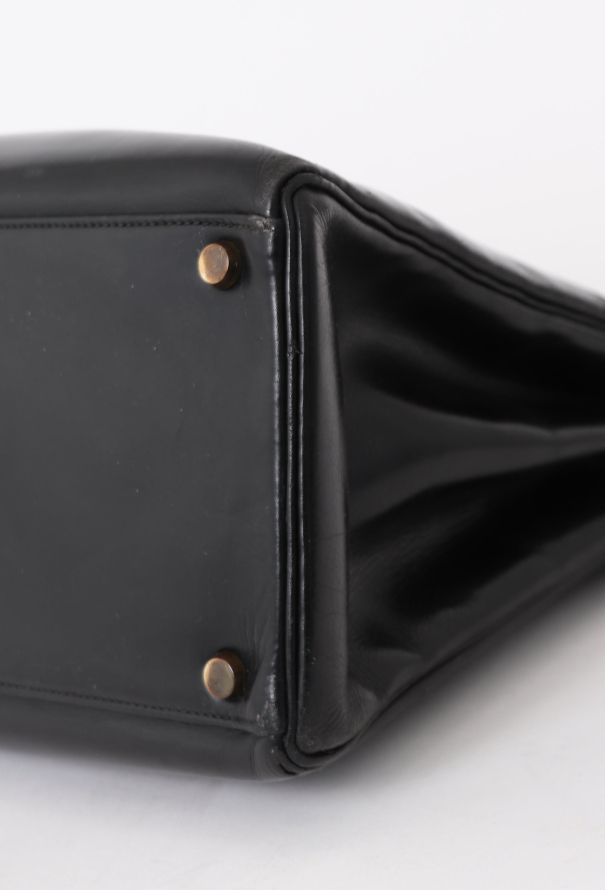 Hermès Vintage Black Box Kelly Retourné 35 - 8