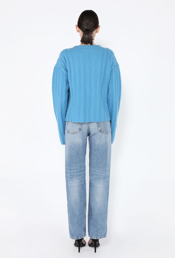 Céline Panel Ribbed Wool Sweater - 4