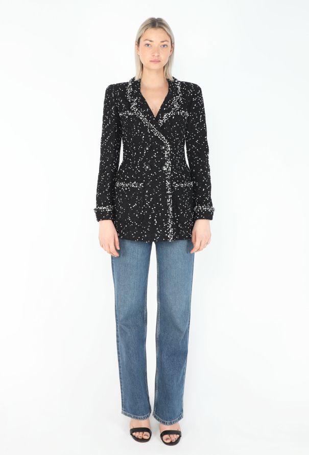 Chanel COLLECTOR 1995 Bicolor Tweed 'CC' Blazer - 2