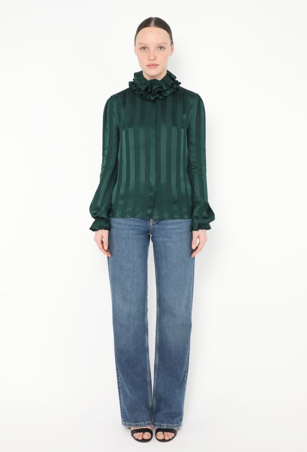 Saint Laurent Pre-Fall 2020 Ruffled Silk Blouse - 4 Saint Laurent Pre-Fall 2020 Ruffled Silk Blouse - 4