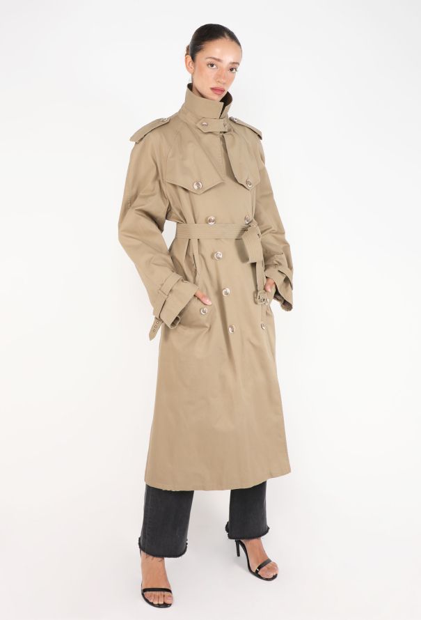 Saint Laurent Gabardine Belted Trench, F/W 1986 - 1