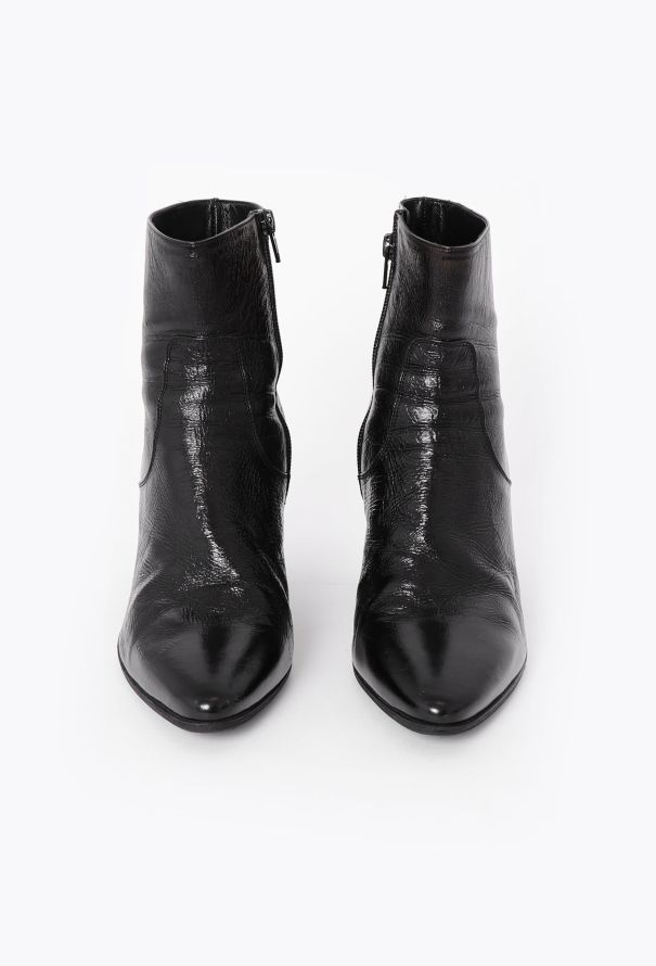 Saint Laurent 2015 Grained Leather Ankle Boots - 3