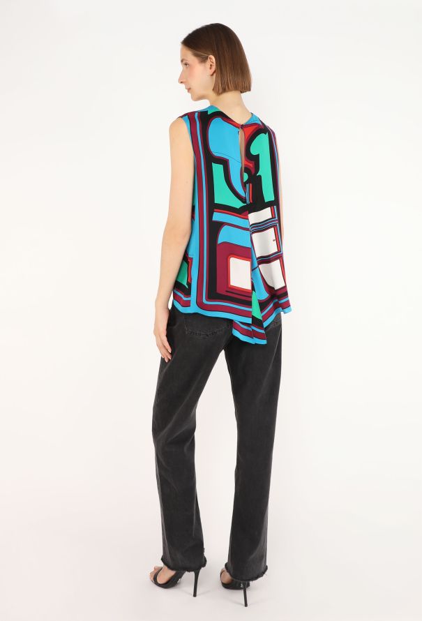 Hermès Graphic Emblem Silk Blouse - 5