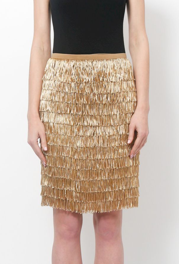 Givenchy Gold Fringe Skirt - 1