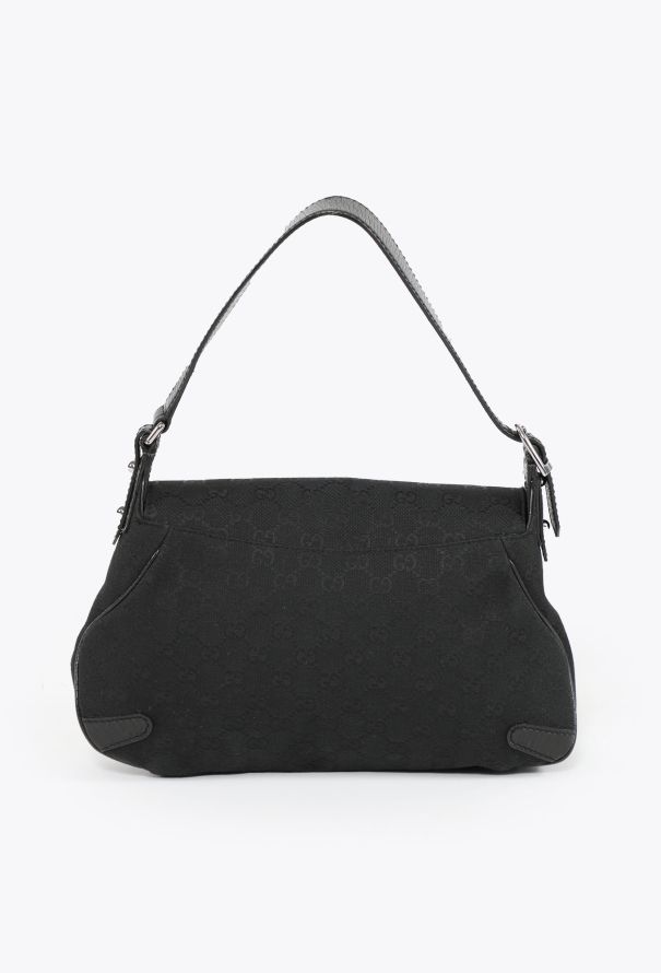 Gucci 2003 'GG' Canvas Horsebit Shoulder Bag - 5